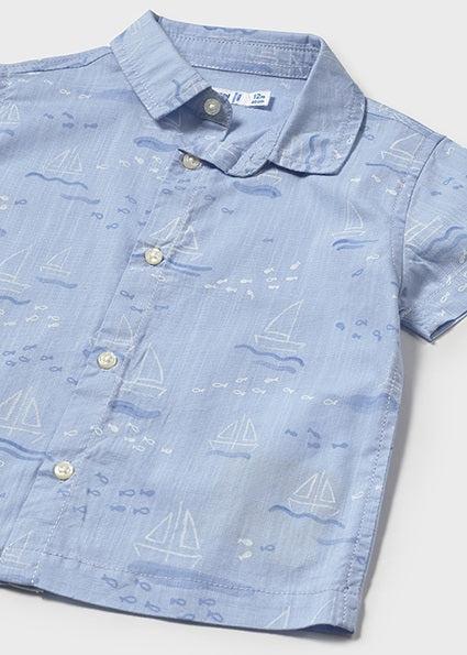 Sail Boat Collared Shirt