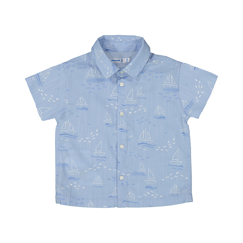 Sail Boat Collared Shirt