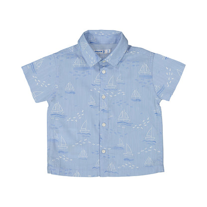 Sail Boat Collared Shirt