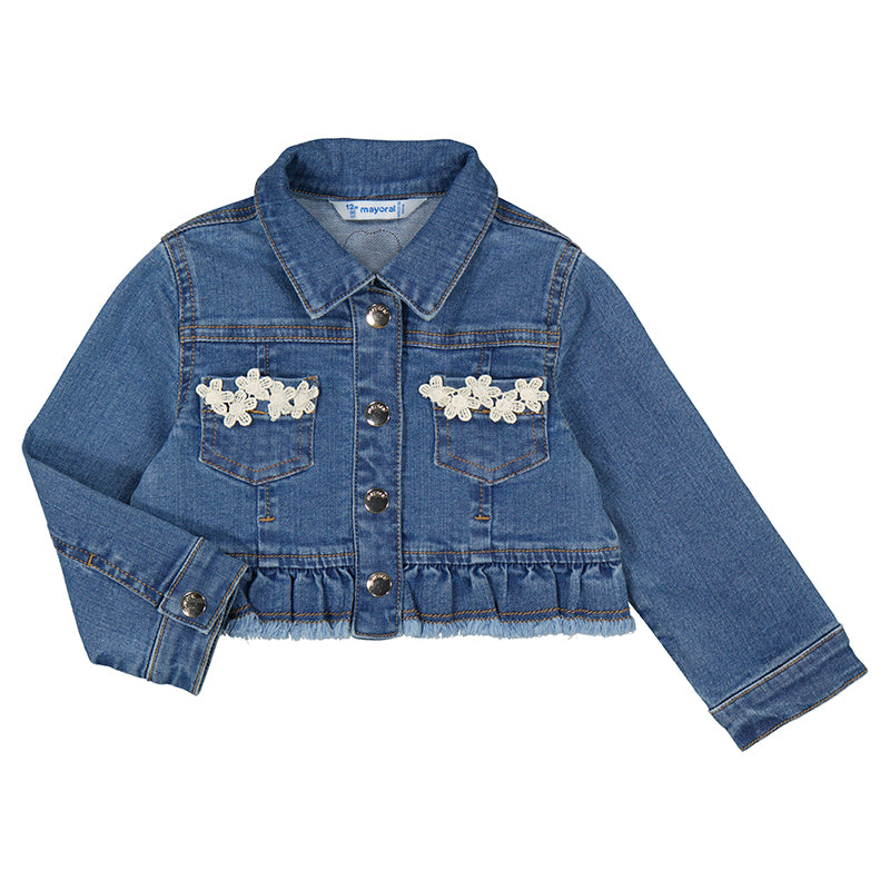 Ruffled Denim Jacket