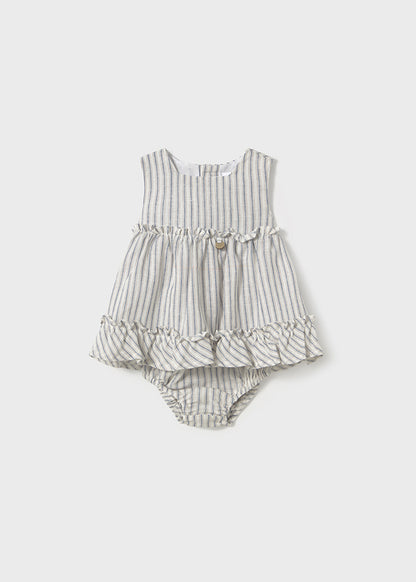 Newborn Linen Dress with Bloomers