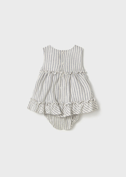 Newborn Linen Dress with Bloomers