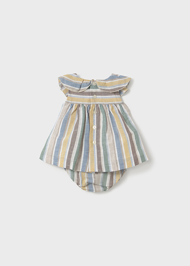 Striped Linen Dress with Bloomers