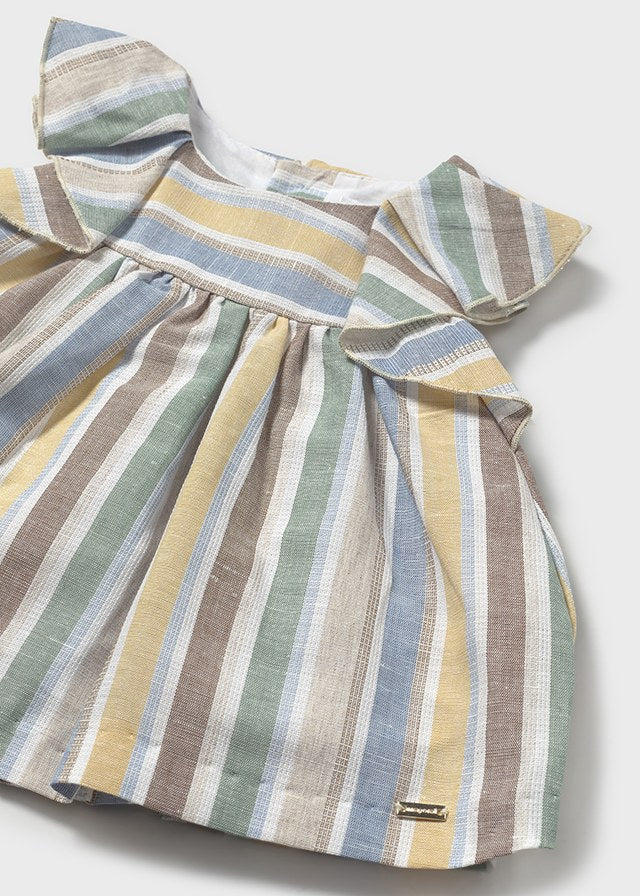 Striped Linen Dress with Bloomers