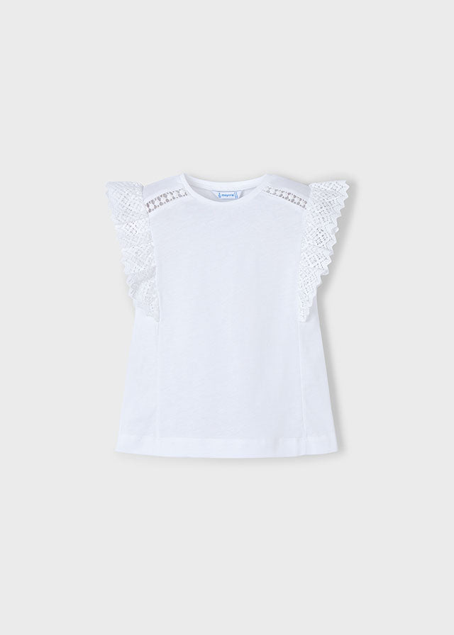 Girl's Crochet Details T-Shirt