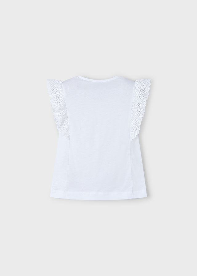 Girl's Crochet Details T-Shirt