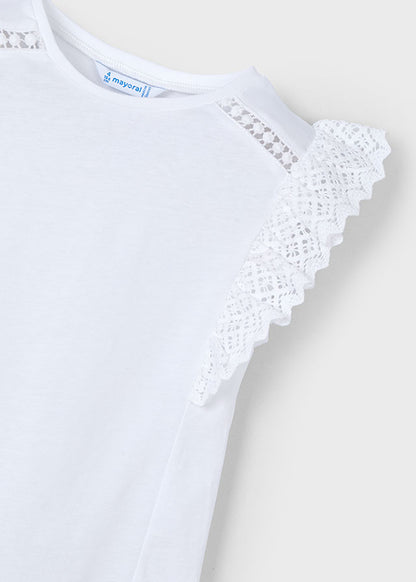 Girl's Crochet Details T-Shirt