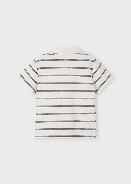 Striped Polo Shirt with Pocket