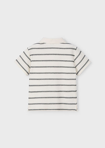 Striped Polo Shirt with Pocket