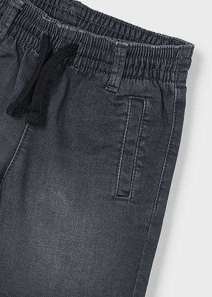 Boy Denim Shorts with Elastic Waistband