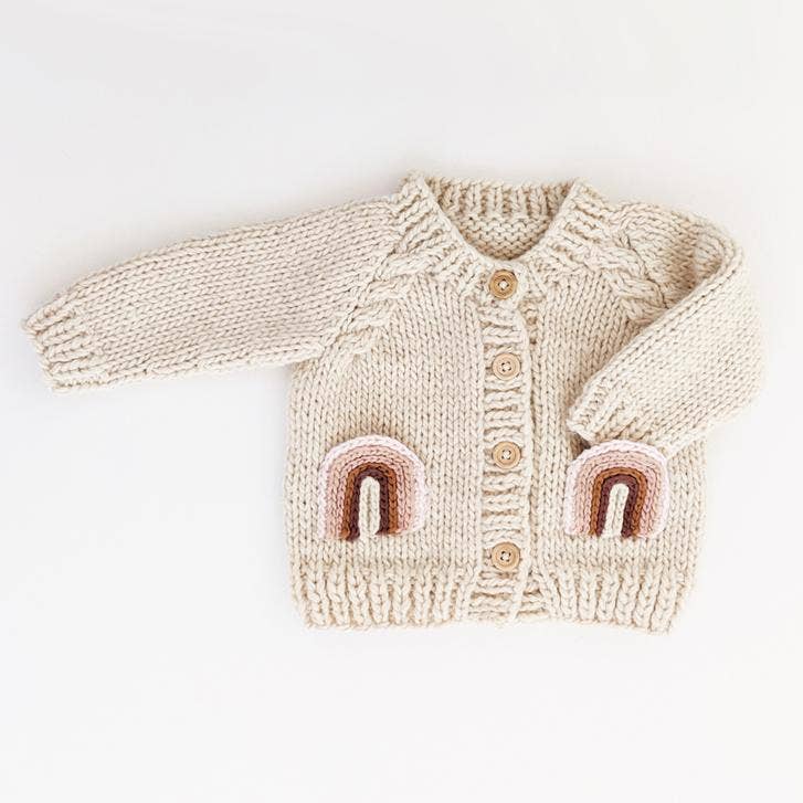 Mauve Rainbow Pocket Cardigan Sweater Baby & Toddler