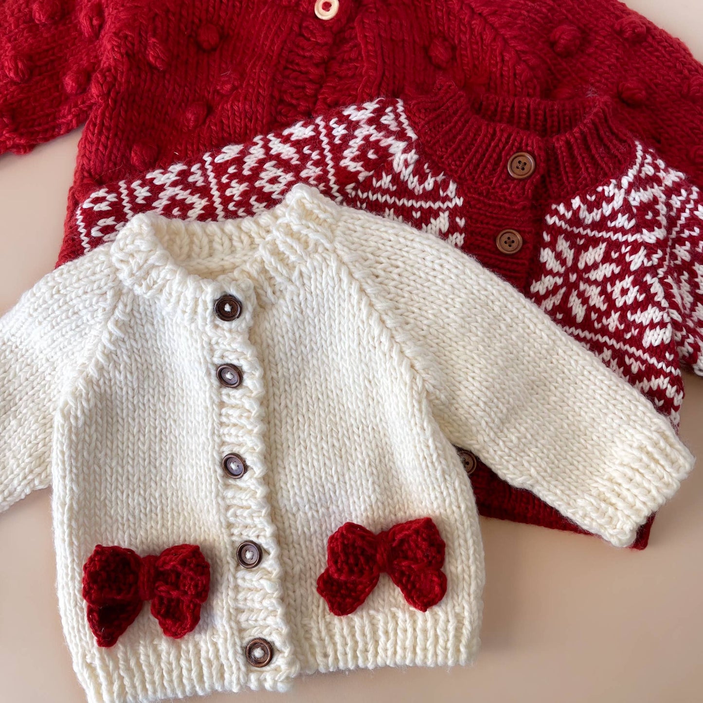 Red Bow Cardigan | Kids & Baby Sweater