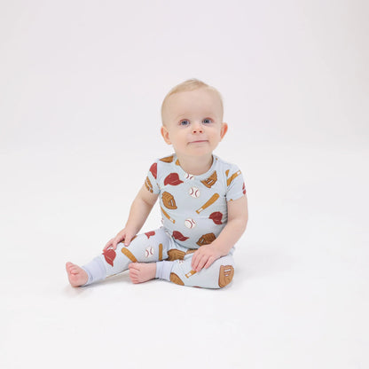 Baseball Short Sleeve Loungewear Set