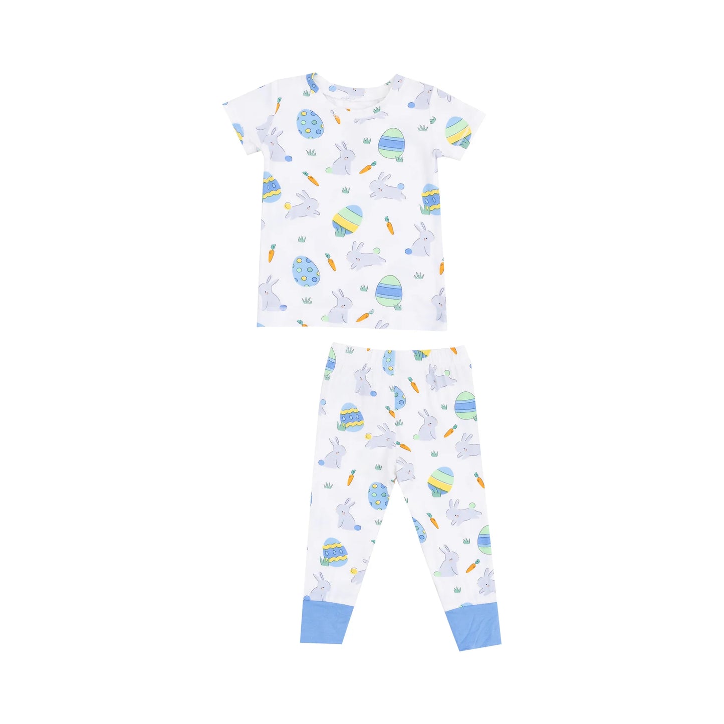 Easter Bunnies Blue - Short Sleeve Loungewear Set
