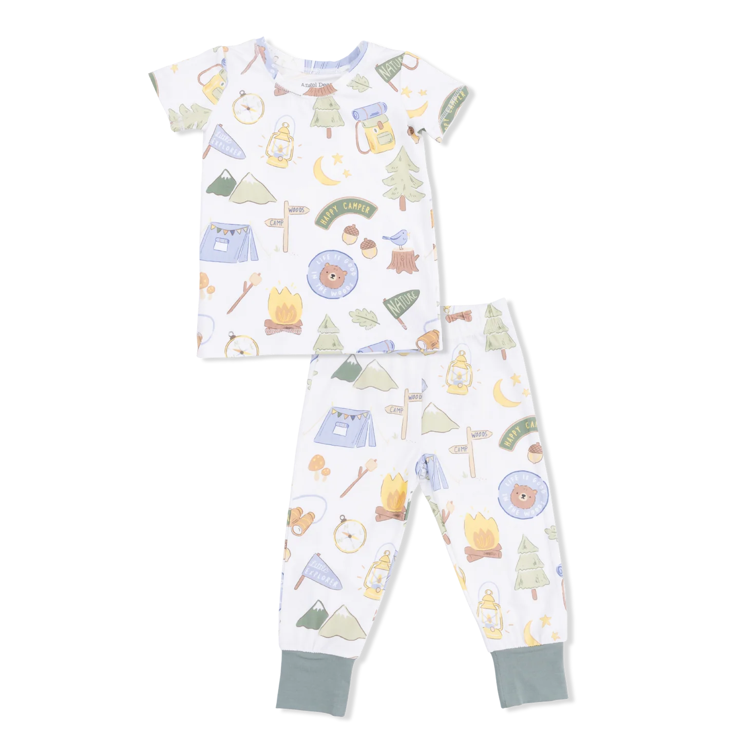 Camping Blue Short Sleeve Loungewear Set