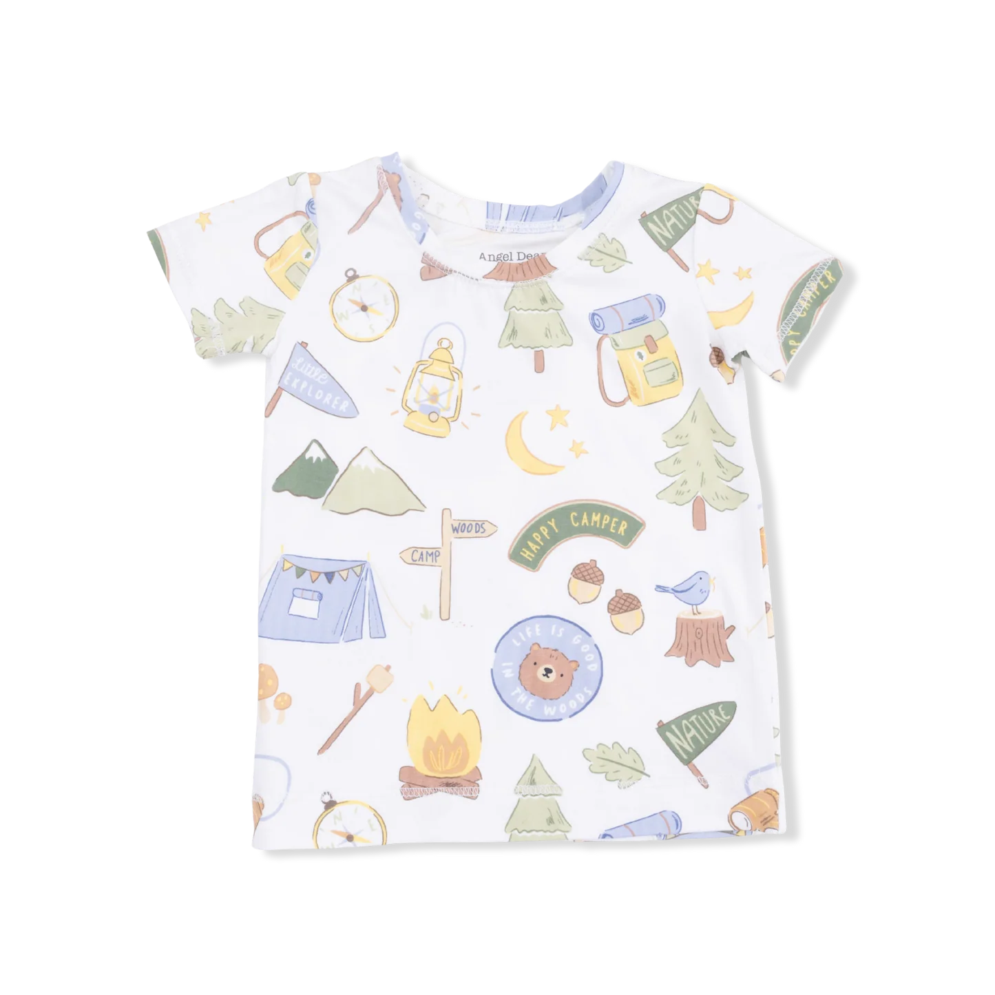 Camping Blue Short Sleeve Loungewear Set