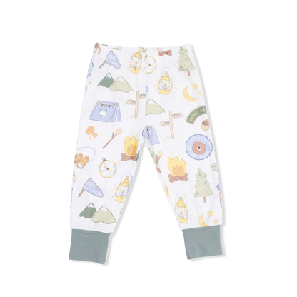 Camping Blue Short Sleeve Loungewear Set