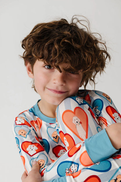 Blue Fur-Ever Valentine Two Piece Set