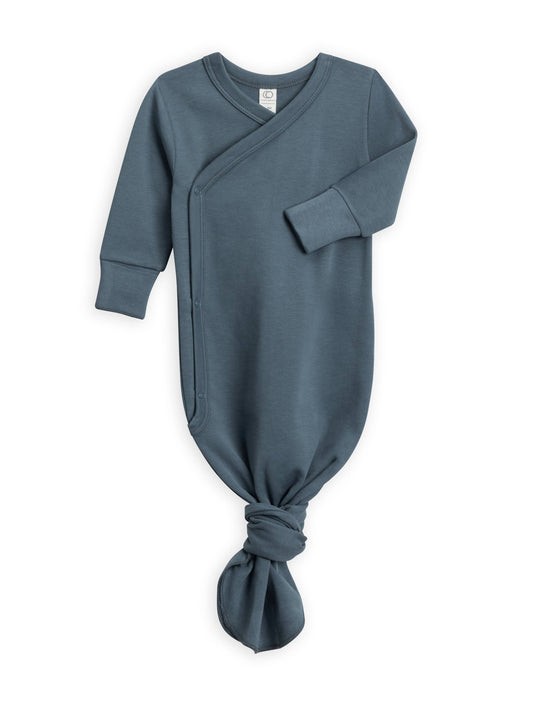 Organic Newborn Indy Kimono Gown - Harbor