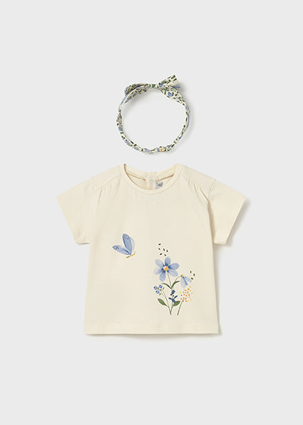 Blue Blossom Tee & Headband Set
