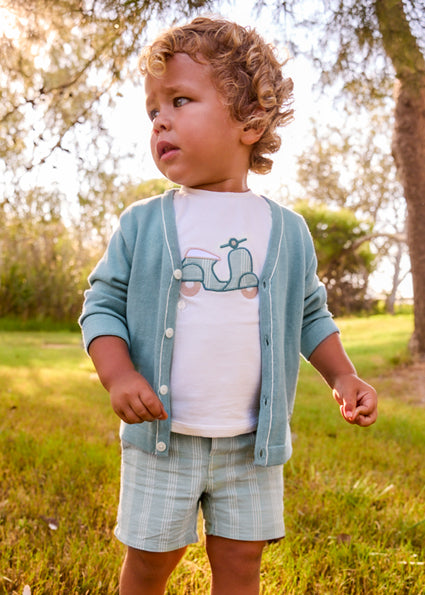 Scooter Tee & Stripe Short Set