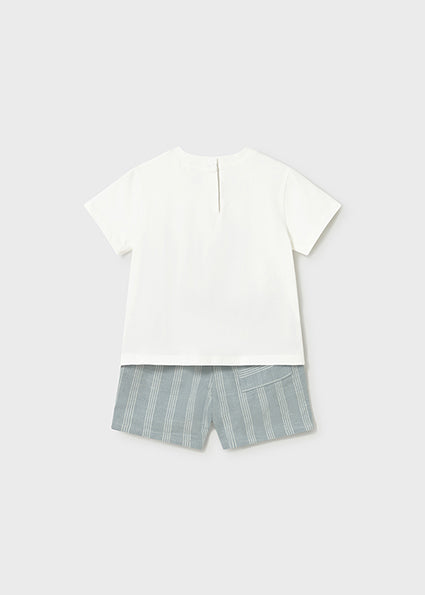 Scooter Tee & Stripe Short Set
