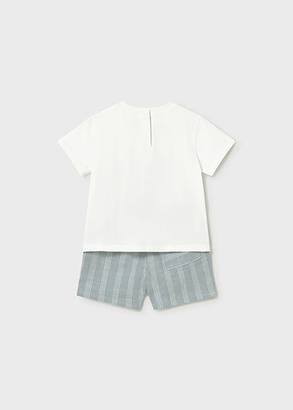 Scooter Tee & Stripe Short Set