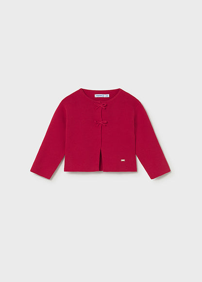 Red Bow Knit Cardigan