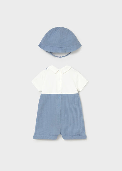 Classic Blue Romper Set