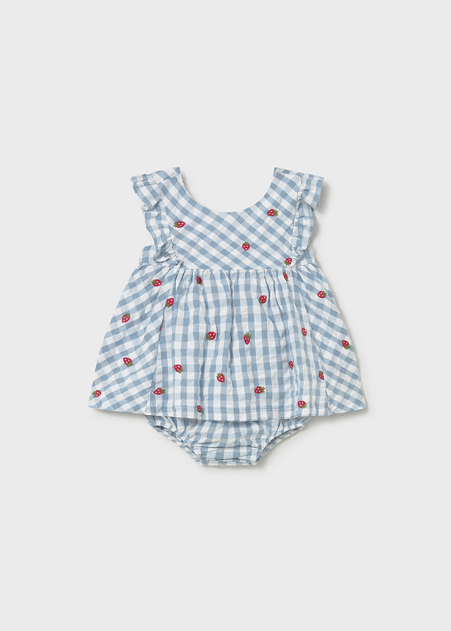 Sweet Strawberry Gingham Dress