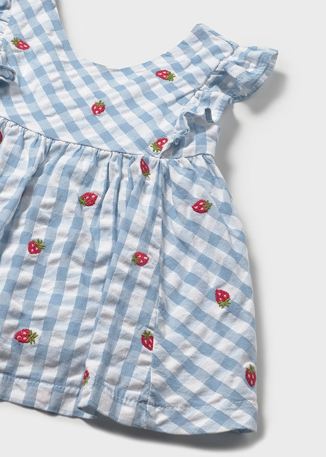 Sweet Strawberry Gingham Dress