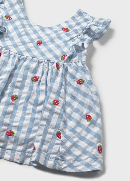 Sweet Strawberry Gingham Dress