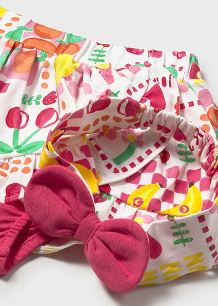 Summer Fruit Skirt Set with Headband