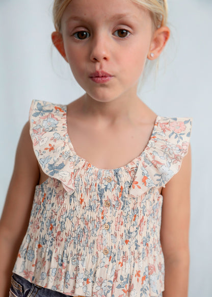 Soft Garden Smocked Bambula Top