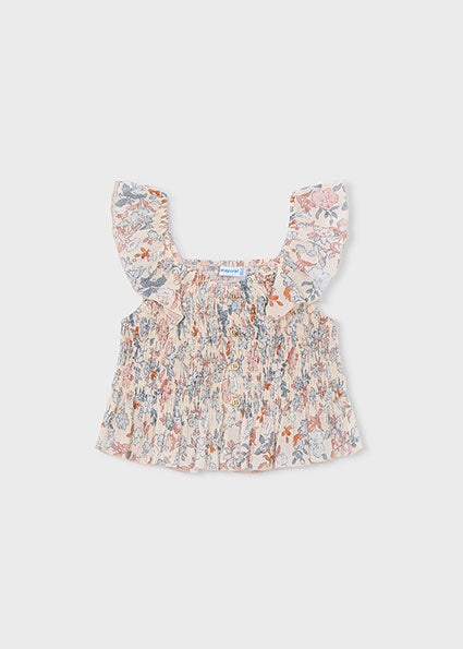 Soft Garden Smocked Bambula Top
