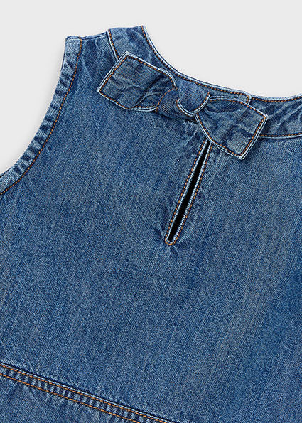 Indigo Bow Denim Top