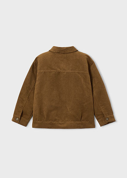Caramel Faux Suede Zip Jacket