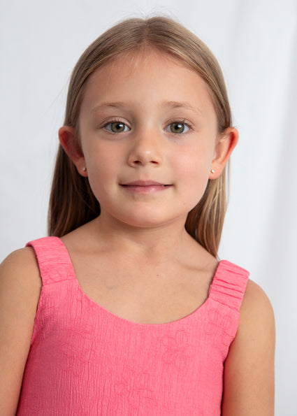 Geranium Bloom Jacquard Dress