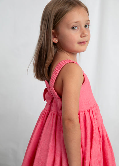 Geranium Bloom Jacquard Dress