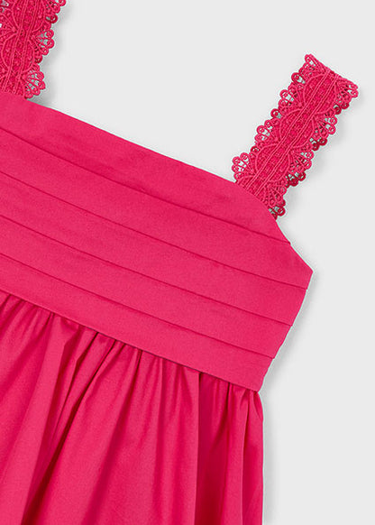 Fuchsia Lace Bow Dress