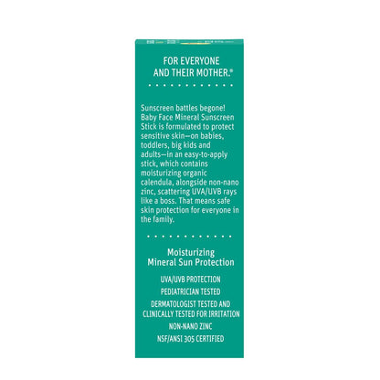 Baby Face Mineral Sunscreen Face Stick SPF 40
