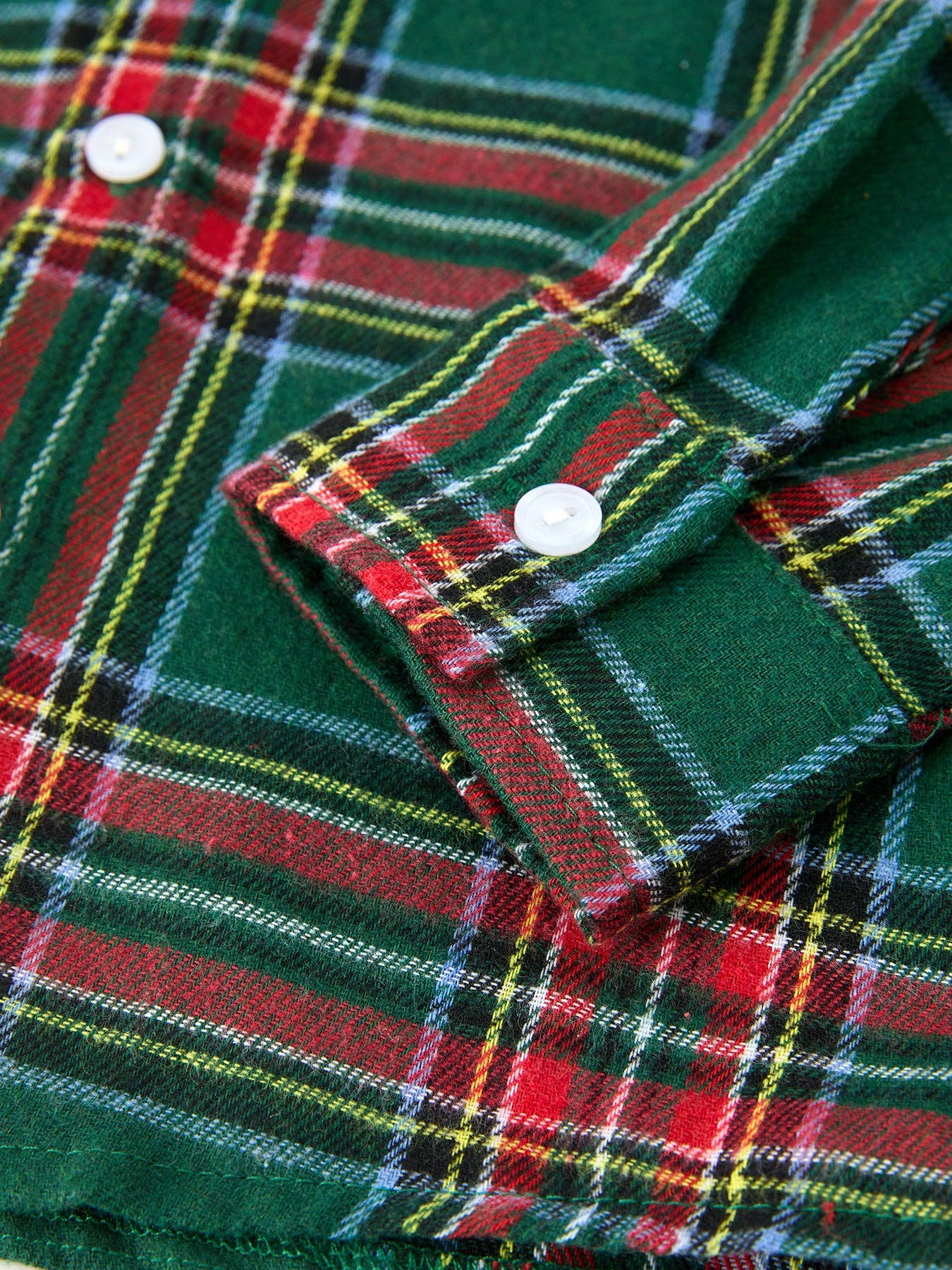 Christmas Plaid Button Down Shirt for Boys