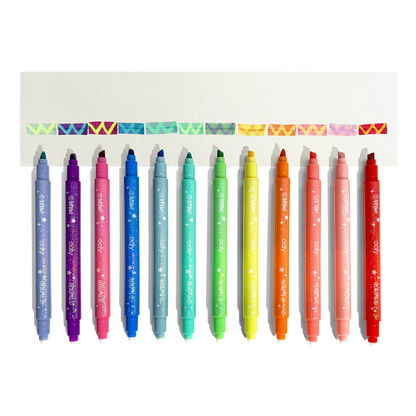 Switch-Eroo Sparkle Glittery Color Changing Markers - Set of 12