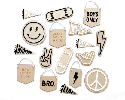 Rad Little Dude, Kids Nursery Room Decor, Baby Wall Sign - close-up