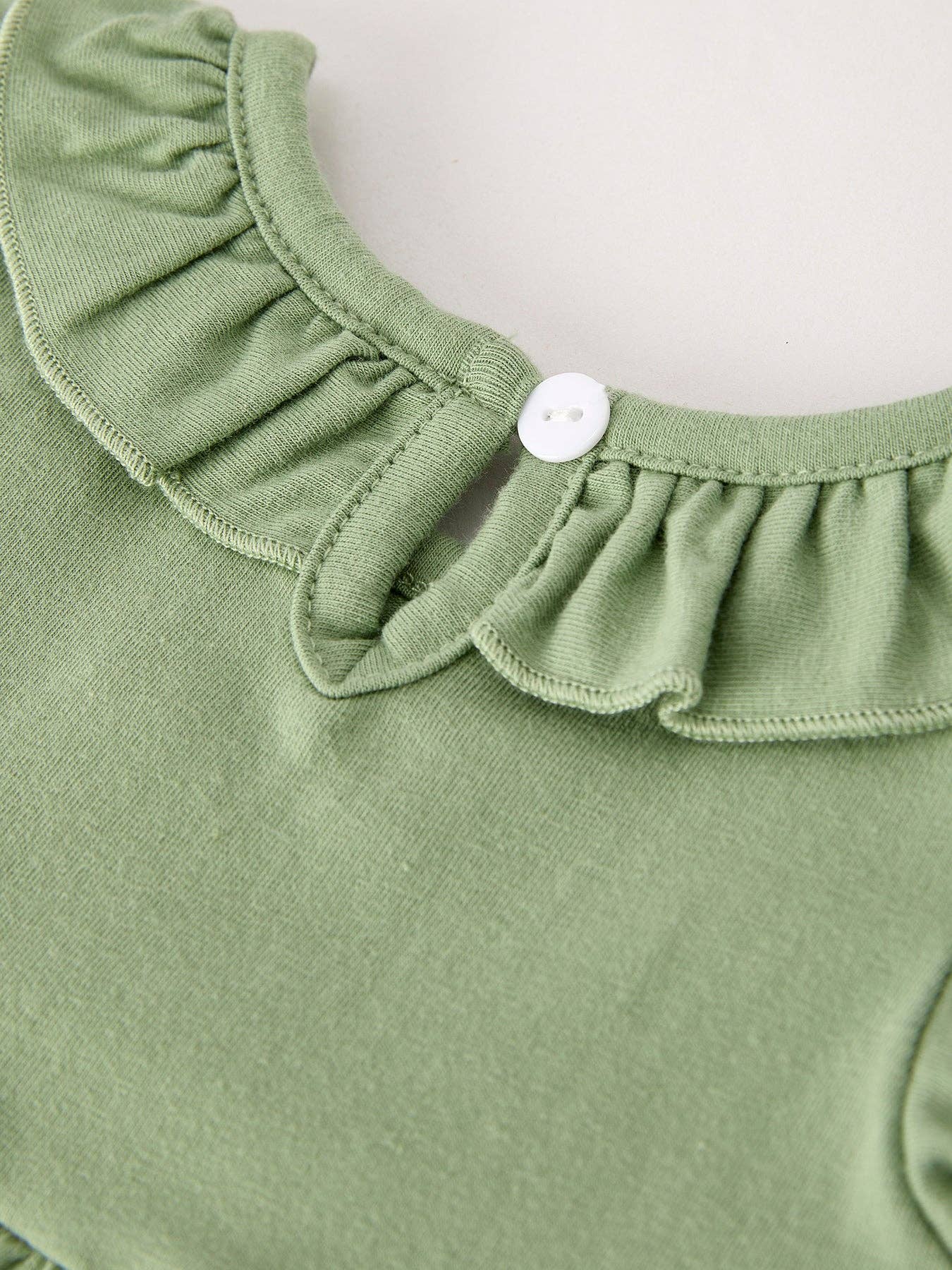 Green Turkey Embroidered Smocked Baby Girl Romper
