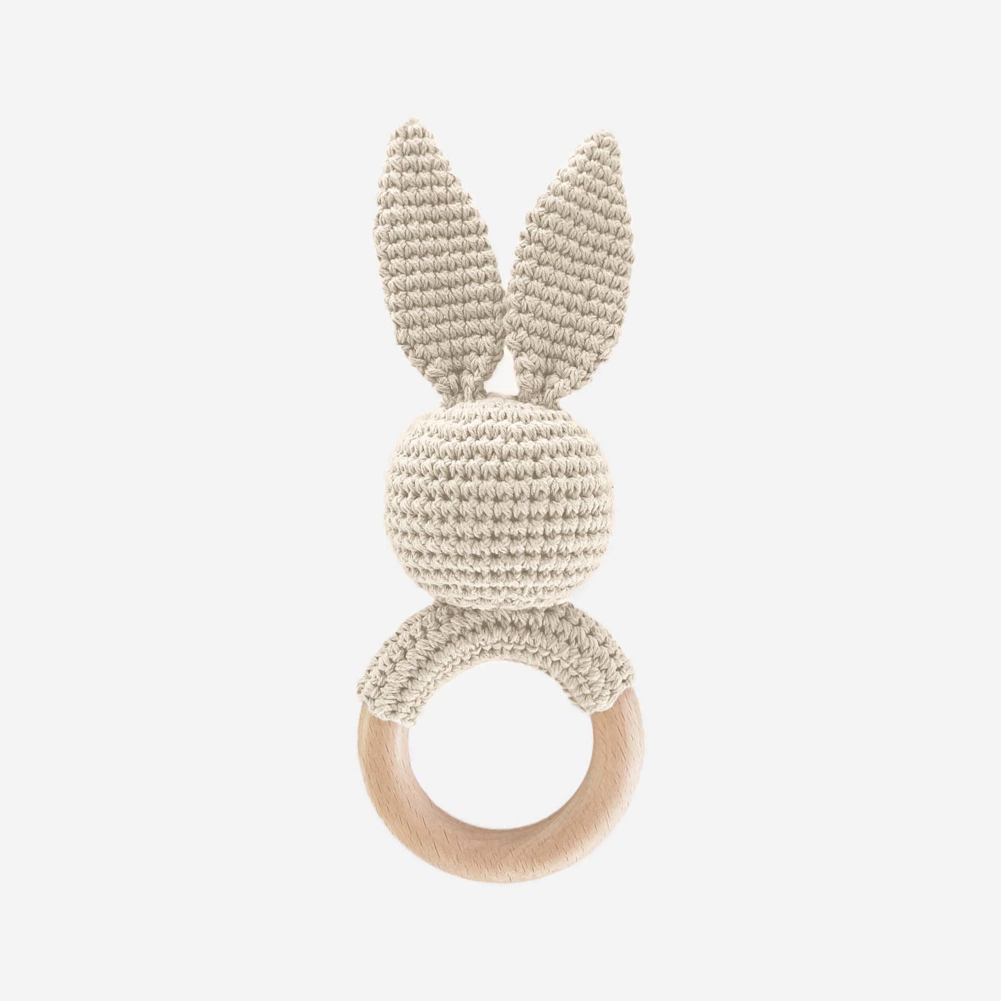 Cream Bunny Cotton Crochet Rattle Teether