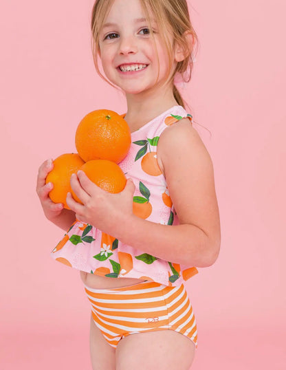 Orange You The Sweetest Reversible Peplum Tankini
