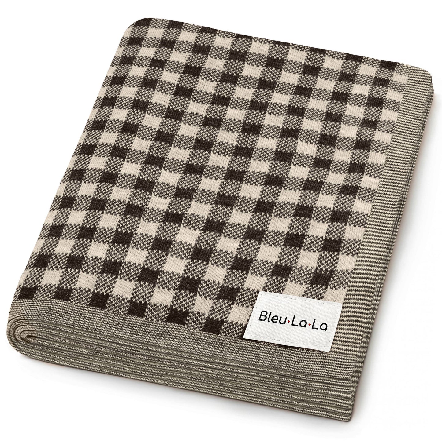 100% Luxury Cotton Checkered Baby Blanket - Pink