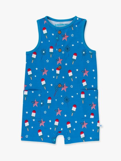 Baby Boys Freedom Fireworks Pocket Romper