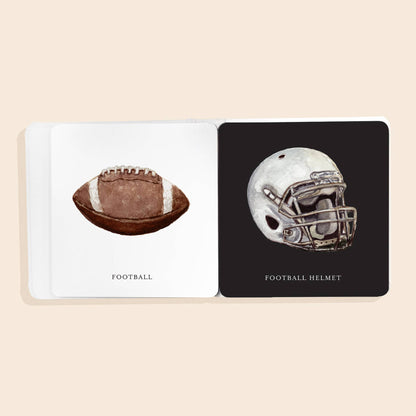 Baby's Tummy Time Sports: High-Contrast Fine Art for Visual